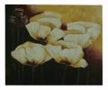 Detail produktu - Obraz - olej na plátně - bílé květy máku - 60x50 cm
