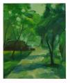 Detail produktu - Obraz - olej na plátně - jarní odpoledne v parku - 50x60 cm