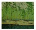 Detail produktu - Obraz - olej na plátně - stromy na břehu řeky - 60x50 cm