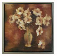 Obraz - olej na plátně - váza s květinami - 50x50 cm - zvětšit obrázek